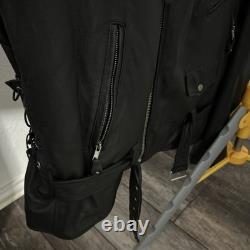 Men's Heavy Duty Biker Leather Motorcycle Jacket Size 56