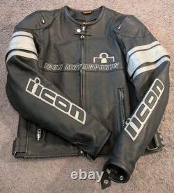 Men's Icon Pursuit Jacket Asphalt Technologies with Armor & Lining Leather Jacket