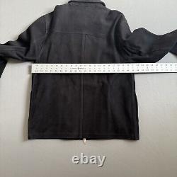 Men's Leather Jacket Biker Nordstrom Black Large 100% Leather