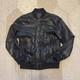 Men's Lucky Brand Black Label S Cafe Racer Leather Bomber Motorcycle Jacket
