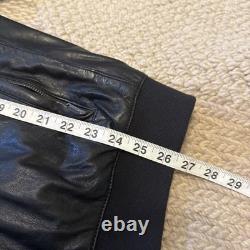 Men's Lucky Brand Black Label S Cafe Racer Leather Bomber Motorcycle Jacket