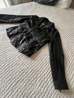 Men's Lucky Brand Titan Leather Motorcycle Biker Jacket Size MEDIUM slim fit