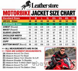 Men's Quilted Leather Motorcycle Biker Jacket Premium Genuine Leather
