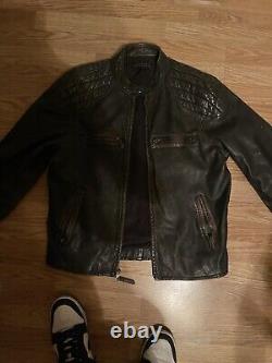 Men's Ralph Lauren Polo Leather Bomber Biker Jacket