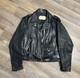 Men's Size 44 Vintage By Schott NYC Black Leather Motorcycle Jacket Wolverines