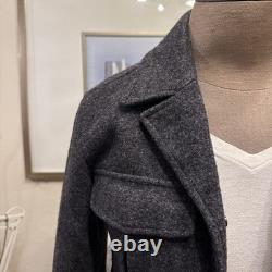 Men's THEORY XS Luxury Wool Military Motorcycle Jacket