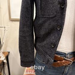 Men's THEORY XS Luxury Wool Military Motorcycle Jacket