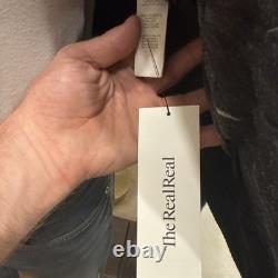 Men's THEORY XS Luxury Wool Military Motorcycle Jacket