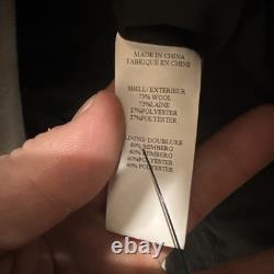 Men's THEORY XS Luxury Wool Military Motorcycle Jacket