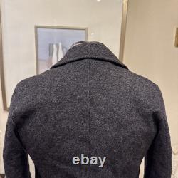 Men's THEORY XS Luxury Wool Military Motorcycle Jacket