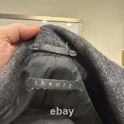 Men's THEORY XS Luxury Wool Military Motorcycle Jacket