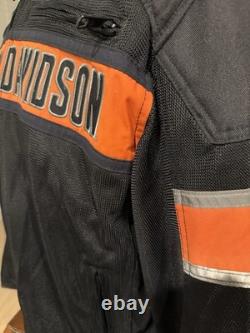 Men's Trenton Mesh Harley Davidson Riding Biker Jacket Size Large