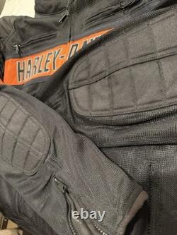 Men's Trenton Mesh Harley Davidson Riding Biker Jacket Size Large