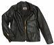 Men's Vanson Medium Weight Black Leather Motorcycle Jacket Size L / 44