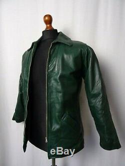 Men's Vintage 1940's Leather Luftwaffe Sports Motorcycle Jacket 36R (XS)