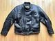 Men's Vintage Black BONUS Motorcycle Cafe Racer Biker Padded Leather Jacket 42