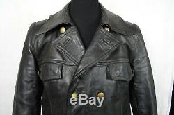 Men's Vintage German Police Horsehide Leather Jacket Small