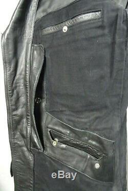 Men's Vintage German Police Horsehide Leather Jacket Small