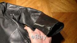 Men's Vintage Schott Perfecto Black Leather Jacket Size 42