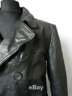 Men's Vintage Swedish 1940's Horsehide Leather Sports Motorcycle Jacket 42R (M)