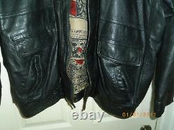 Men's ZAO Black Leather Jacket. Size 3XXXL