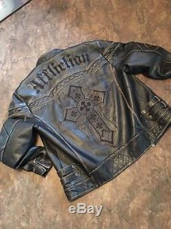 Men's affliction leather jacket XXXL Limited Edition Buckle