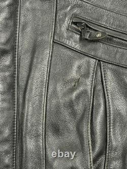 Mens 1995 Harley Davidson Bike Week Hand Painted Leather Motorcycle Jacket 42