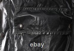 Mens BARBOUR INTERNATIONAL Motorcycle Jacket Coat Shell Navy Blue Size M