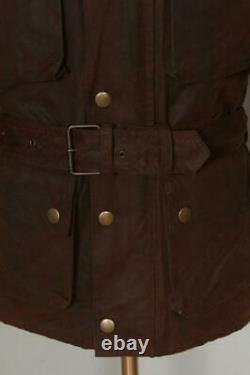 Mens BELSTAFF Belted Motorcycle WAXED Jacket Size XSmall