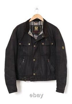 Mens BELSTAFF Gold Label 85th Anniversary Waxed Motorcycle Jacket Black Size XL