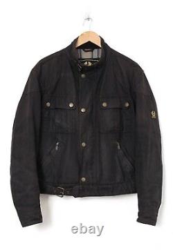 Mens BELSTAFF Gold Label 85th Anniversary Waxed Motorcycle Jacket Black Size XL