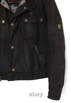 Mens BELSTAFF Gold Label 85th Anniversary Waxed Motorcycle Jacket Black Size XL