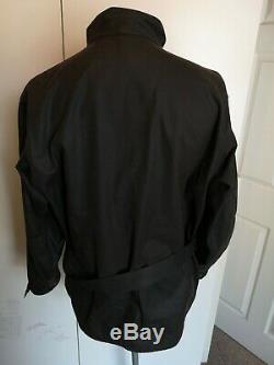 Mens Barbour International Black Wax Motocycle Jacket Belted Chest 44 Large