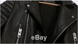 Mens Black AllSaints'Kane' Leather Biker Jacket XS