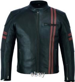 Mens Black Genuine Cowhide Leather Biker Motorbike Motorcycle Jacket CE Armour Mens Black Genuine Cowhide Leather Biker Motorbike Motorcycle Jacket CE Armour