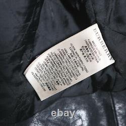 Mens Burberry Black Lamb Leather Biker Jacket Runway Size M Medium Quilted