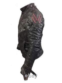 Mens Cade Yeager Real Leather Jacket Transformers Autobot Costume Coat