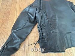 Mens Fox Creek Motorcycle Leather Racing Jacket
