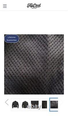 Mens Fox Creek Motorcycle Leather Racing Jacket