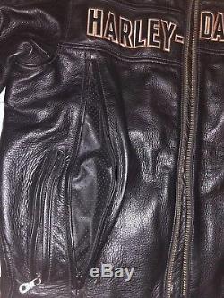 Mens HARLEY DAVIDSON Leather Motorcycle Jacket XL