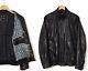 Mens HUGO BOSS Leather Biker Jacket Coat Black Size 40 50 L