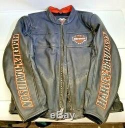 Mens Harley Davidson Leather Complete Jacket (L) Large Fast Free Shipping