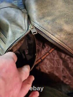 Mens High Milaege Leather Motorcycle Jacket