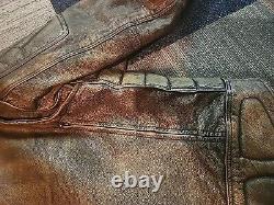 Mens High Milaege Leather Motorcycle Jacket