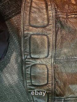 Mens High Milaege Leather Motorcycle Jacket