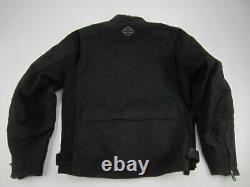 Mens Large Harley Davidson FXRG Nylon Jacket black padded motorcycle