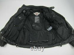 Mens Large Harley Davidson FXRG Nylon Jacket black padded motorcycle