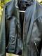 Mens M 40 Black Heavy thick Leather Motorcycle Cafe Racer Jacket Coat VTG USA