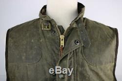 Mens Polo Ralph Lauren Monroe Olive Oilcloth Waxed Cotton Vest Jacket Large