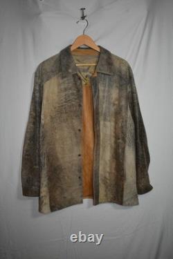 Mens REMY LEATHER Brown Butter Soft Leather Jacket Coat Size 40 Y-5